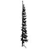 vidaXL Slim Artificial Half Christmas Tree with Stand Black 210 cm