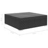 vidaXL 8 Piece Garden Lounge Set with Cushions Poly Rattan Black