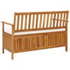 vidaXL Garden Storage Bench Solid Acacia Wood 120x63x84 cm