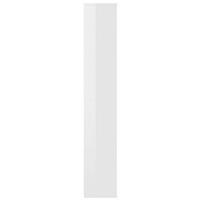 vidaXL Room Divider/Book Cabinet High Gloss White 100x24x140 cm Engineered Wood