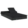 vidaXL 2-Person Sunbed with Foldable Roof Black 213x118x97 cm Poly Rattan