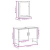 vidaXL 2 Piece Bathroom Cabinet Set Smoked Oak Engineered Wood