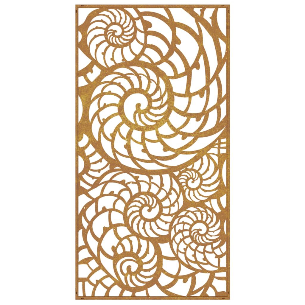 vidaXL Garden Wall Decoration 105x55 cm Corten Steel Shell Design