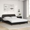 vidaXL Bed Frame "Dover" Black 152x203 cm Queen Faux Leather