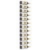 vidaXL Wall Mounted Wine Rack for 12 Bottles White Iron