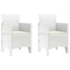 vidaXL Garden Chair 2 pcs White 53 x 49 x 85 cm PP