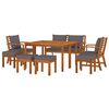 vidaXL 9 Piece Garden Dining Set with Cushions Solid Wood Acacia