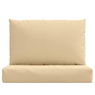 vidaXL Pallet Cushions 2 pcs Melange Beige Fabric