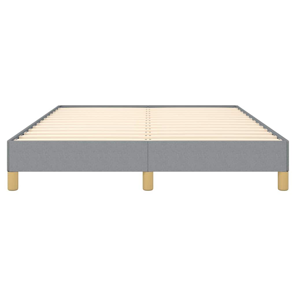 vidaXL Bed Frame without Mattress Light Grey 152x203 cm Queen Fabric