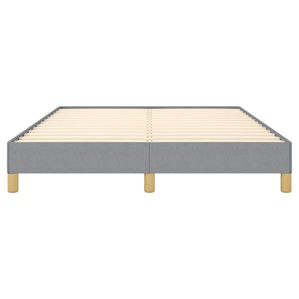 vidaXL Bed Frame without Mattress Light Grey 152x203 cm Queen Fabric