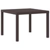 vidaXL Garden Table Brown 100 x 100 x 73 cm Poly Rattan