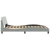 vidaXL Bed Frame "Dover" Light Grey 137x190 cm Double Velvet