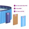 vidaXL Foldable Dog Swimming Pool Folding Blue 160 x 160 x 30 cm PVC