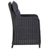 vidaXL 7 Piece Garden Dining Set Black