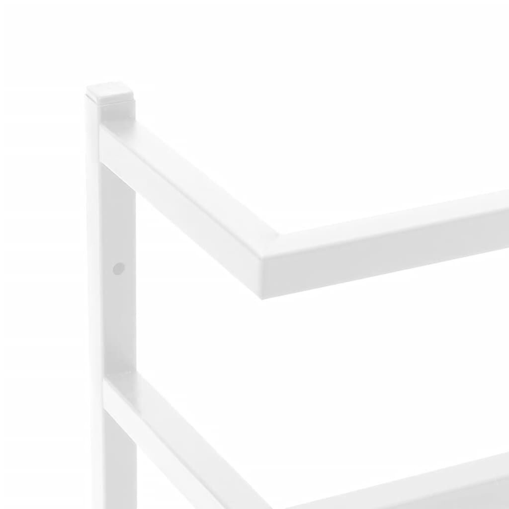 vidaXL Towel Rack White 24x12x48 cm Steel