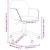 vidaXL Swivel Office Chair Light Grey Fabric