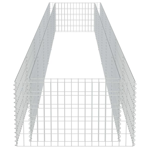 vidaXL Gabion Raised Bed Galvanised Steel 540x90x50 cm