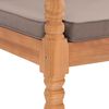 vidaXL Batavia Chairs 2 pcs with Dark Grey Cushions Solid Teak Wood