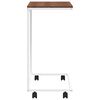 vidaXL Side Table with Wheels White 55x35x70 cm Engineered Wood