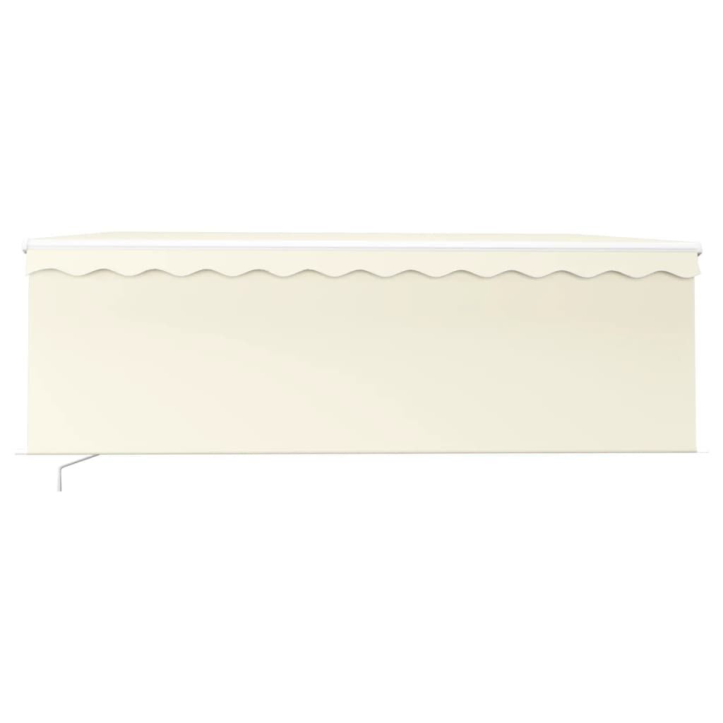 vidaXL Manual Retractable Awning with Blind 4x3m Cream