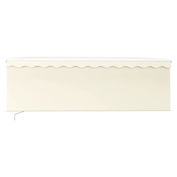 vidaXL Manual Retractable Awning with Blind 4x3m Cream