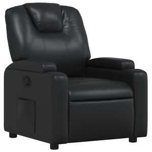 vidaXL Recliner Chair Black Faux Leather