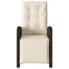 vidaXL 3 Piece Bistro Set with Cushions Brown Poly Rattan