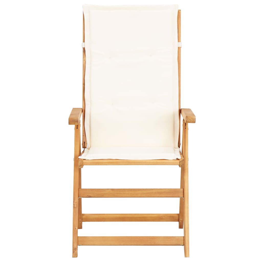 vidaXL Reclining Garden Chairs 2 pcs Brown Solid Acacia Wood