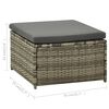 vidaXL 3 Piece Garden Lounge Set with Cushions Poly Rattan Grey