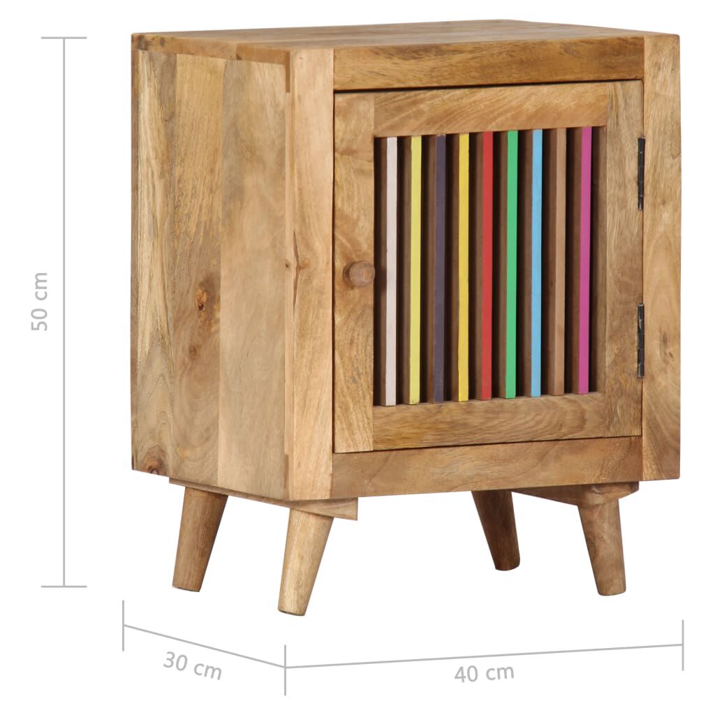vidaXL Bedside Cabinet 40x30x50 cm Solid Mango Wood