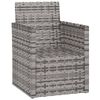vidaXL Garden Armchair with Cushion Grey Poly Rattan