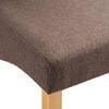 vidaXL Dining Chairs 2 pcs Brown Fabric