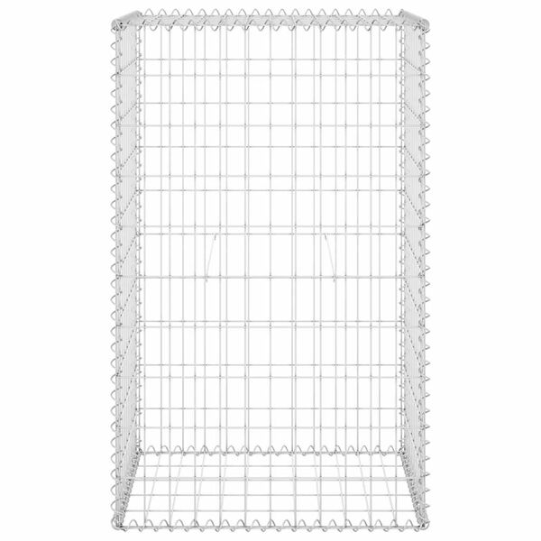 vidaXL Gabion Wall with Covers Galvanised Steel 60x50x100 cm