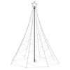 vidaXL Christmas Tree with Metal Post 1400 LEDs Warm White 5 m (US only)