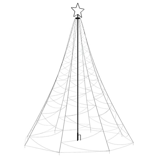 vidaXL Christmas Tree with Metal Post 1400 LEDs Warm White 5 m (US only)