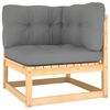 vidaXL 6 Piece Garden Lounge Set with Cushions Solid Pinewood