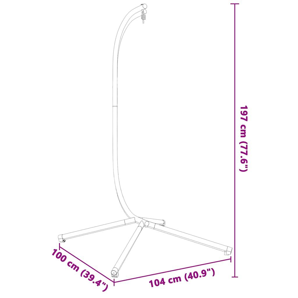 vidaXL Hanging Egg Chair Stand Anthracite Steel