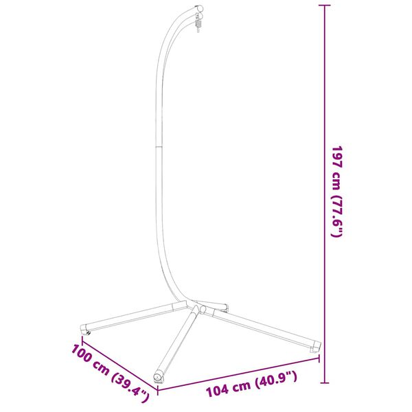 vidaXL Hanging Egg Chair Stand Anthracite Steel