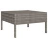 vidaXL 14 Piece Garden Lounge Set with Cushions Poly Rattan Grey