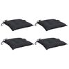 vidaXL Chair Cushions 4 pcs Black 40x40x7 cm Oxford Fabric