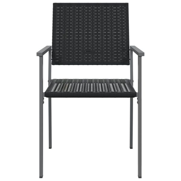 vidaXL Garden Chairs 4 pcs Black 54x62.5x89 cm Poly Rattan