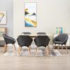 vidaXL Dining Chairs 6 pcs Dark Grey Fabric