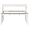 vidaXL Picnic Table White 110x134x75 cm Solid Wood Pine