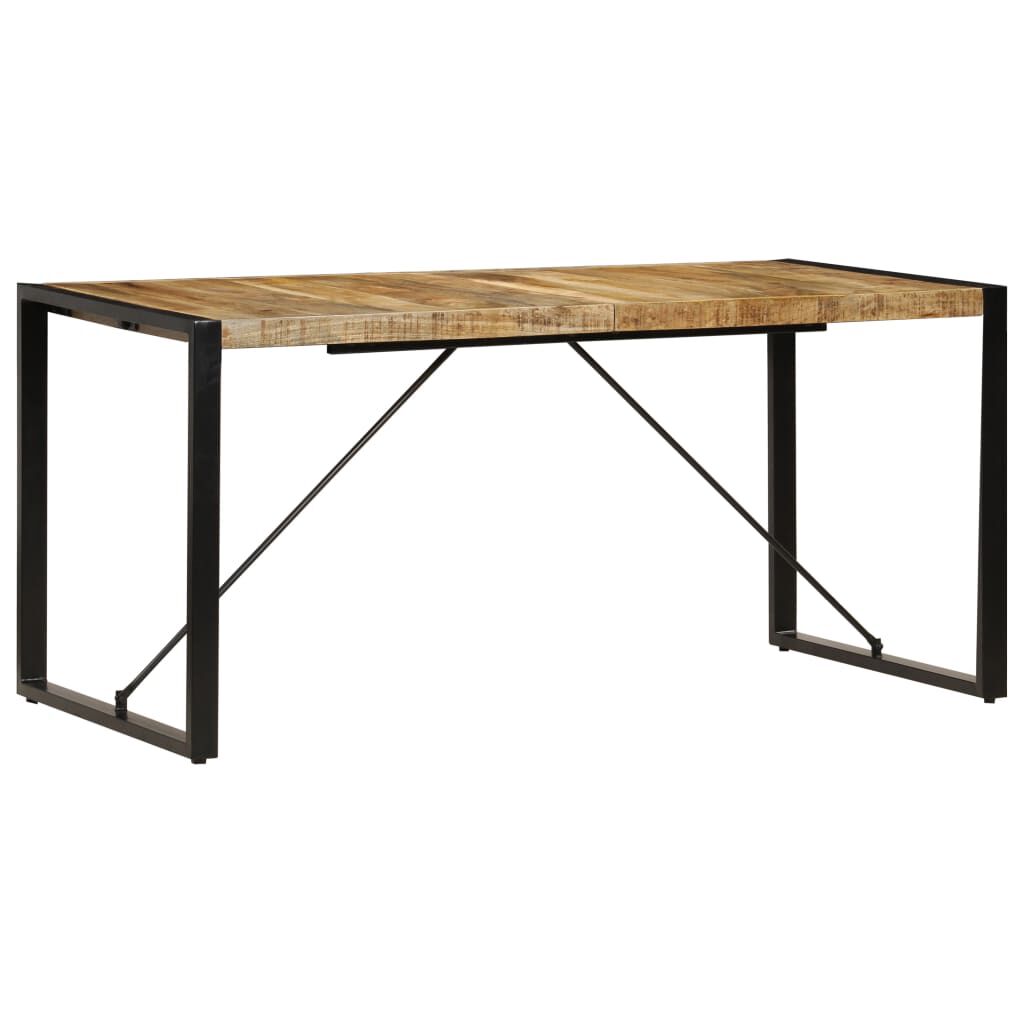 vidaXL Dining Table 160x80x75 cm Solid Mango Wood