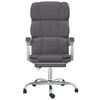 vidaXL Reclining Office Chair Grey Faux Leather