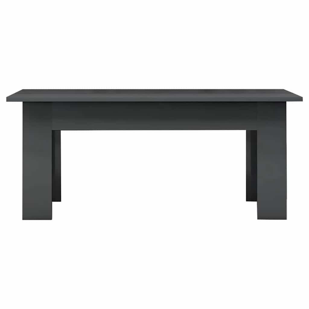 vidaXL Coffee Table High Gloss Grey 100x60x42 cm Engineered Wood