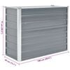 vidaXL Garden Raised Bed Galvanised Steel 100x40x77 cm Grey