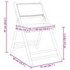 vidaXL 2 Piece Folding Bistro Chairs with Dark Grey Cushions Bamboo