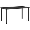 vidaXL Garden Table Black 140 x 70 x 73 cm Metal