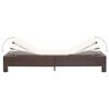 vidaXL Sunbed with Cushion Brown Poly Rattan